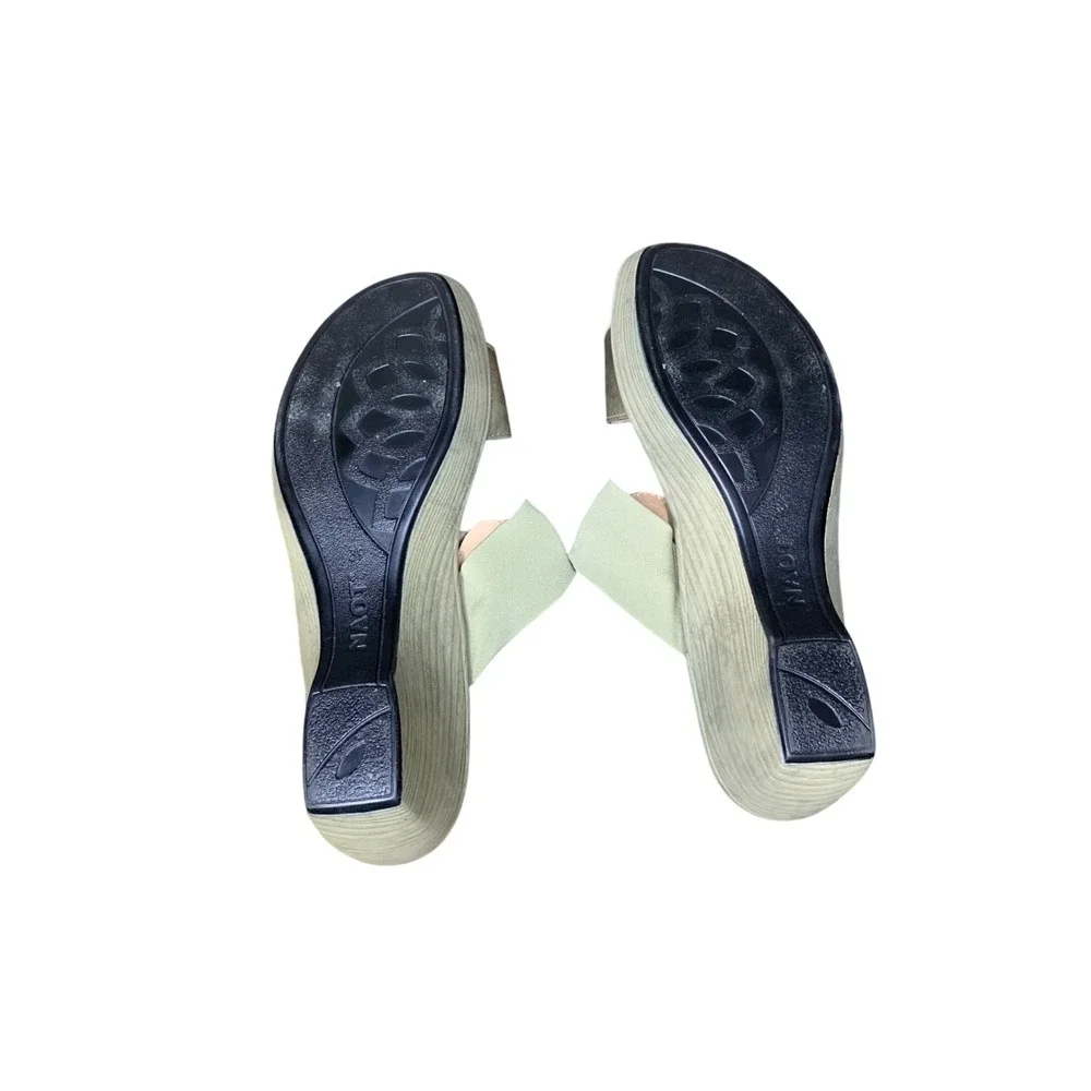 Naot Pinotage Gold Metal/Khaki Leather Slides Sandals‎ Comfort Casual Shoes 8
